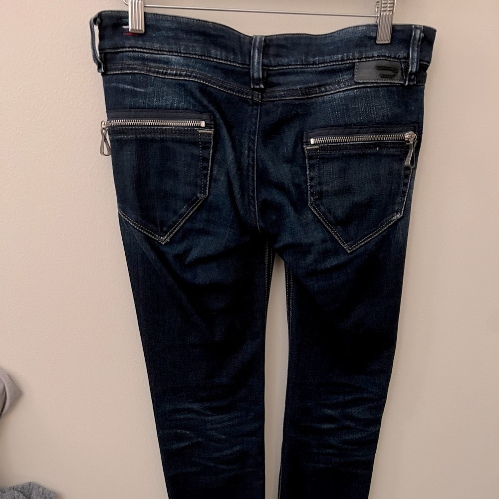 Diesel Clush Skinny Jeans w zip pockets sz 24